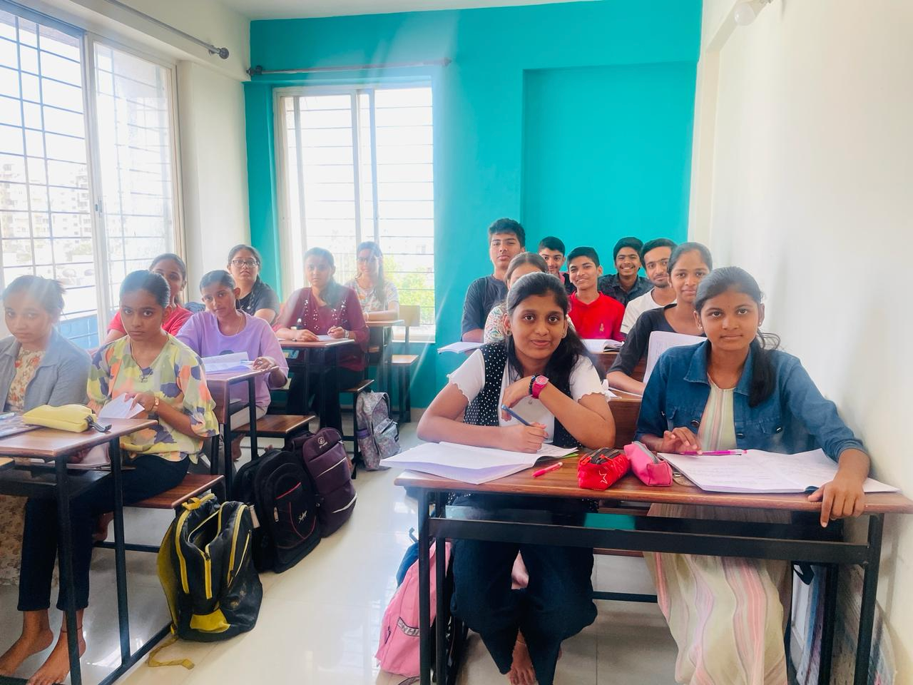 Students learning at Rimzim Study Solutions